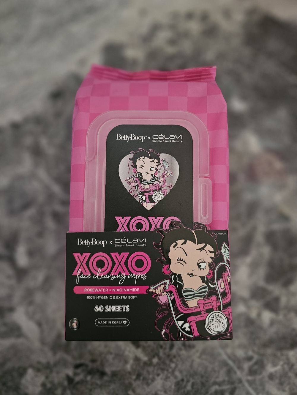3/$25 Betty Boop makeup remover tissue pack
